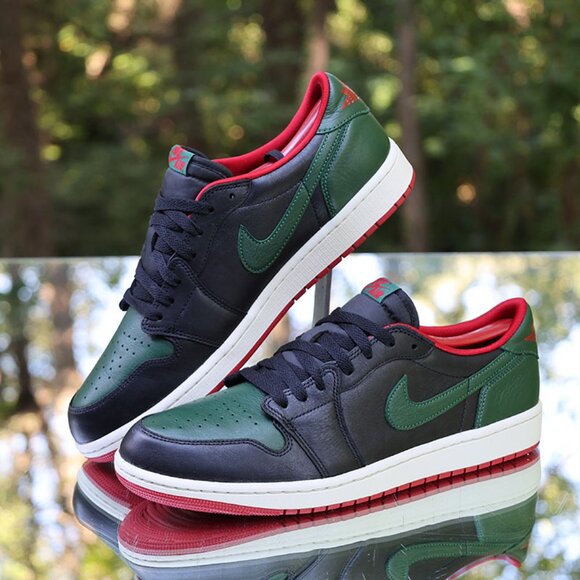 Jordan 1 Retro Low OG Black Gorge Green - Picture 4 of 14